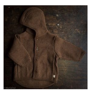 Disana Kids Boiled Wool Jacket - Old Style - Hazelnut, Size 5-6, Unisex